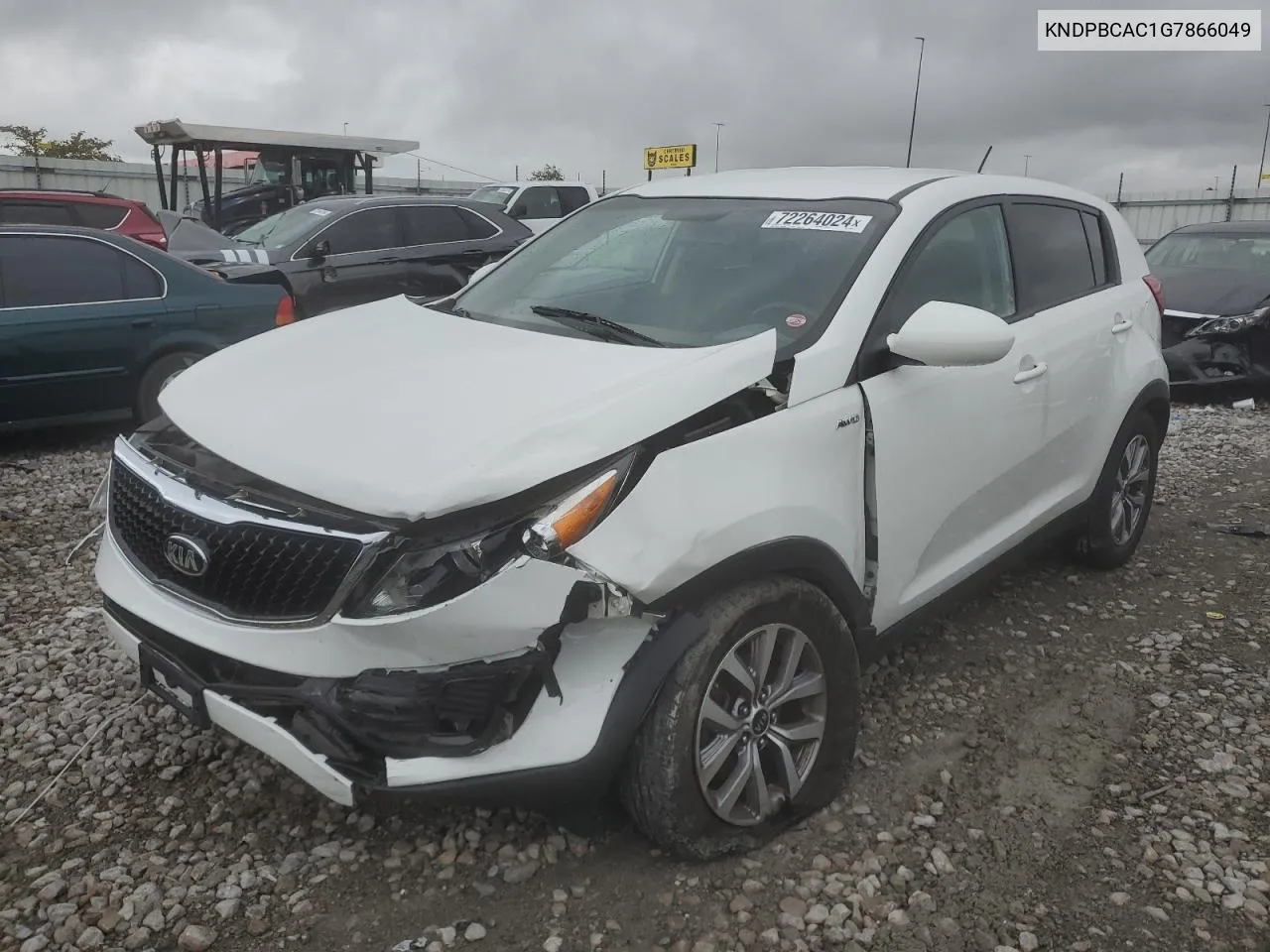 2016 Kia Sportage Lx VIN: KNDPBCAC1G7866049 Lot: 72264024