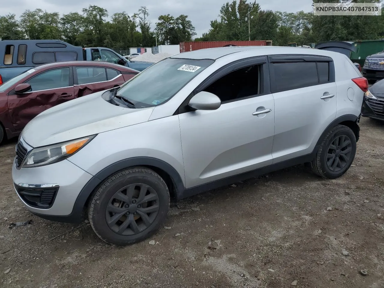 2016 Kia Sportage Lx VIN: KNDPB3AC4G7847513 Lot: 72709134