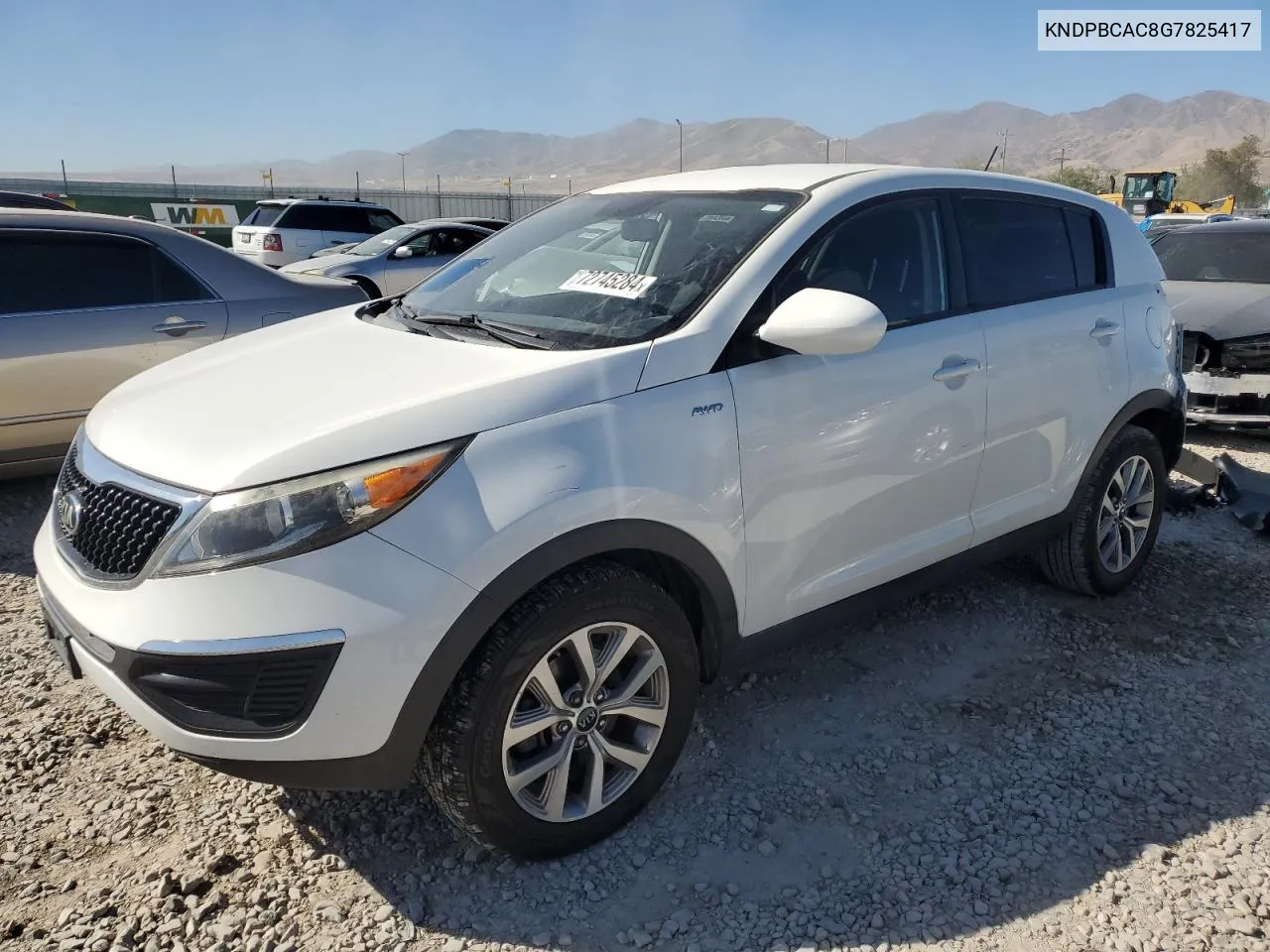 2016 Kia Sportage Lx VIN: KNDPBCAC8G7825417 Lot: 72745284