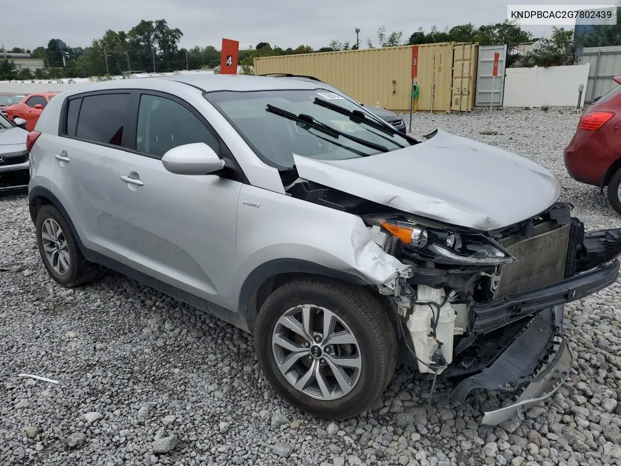 2016 Kia Sportage Lx VIN: KNDPBCAC2G7802439 Lot: 73286494