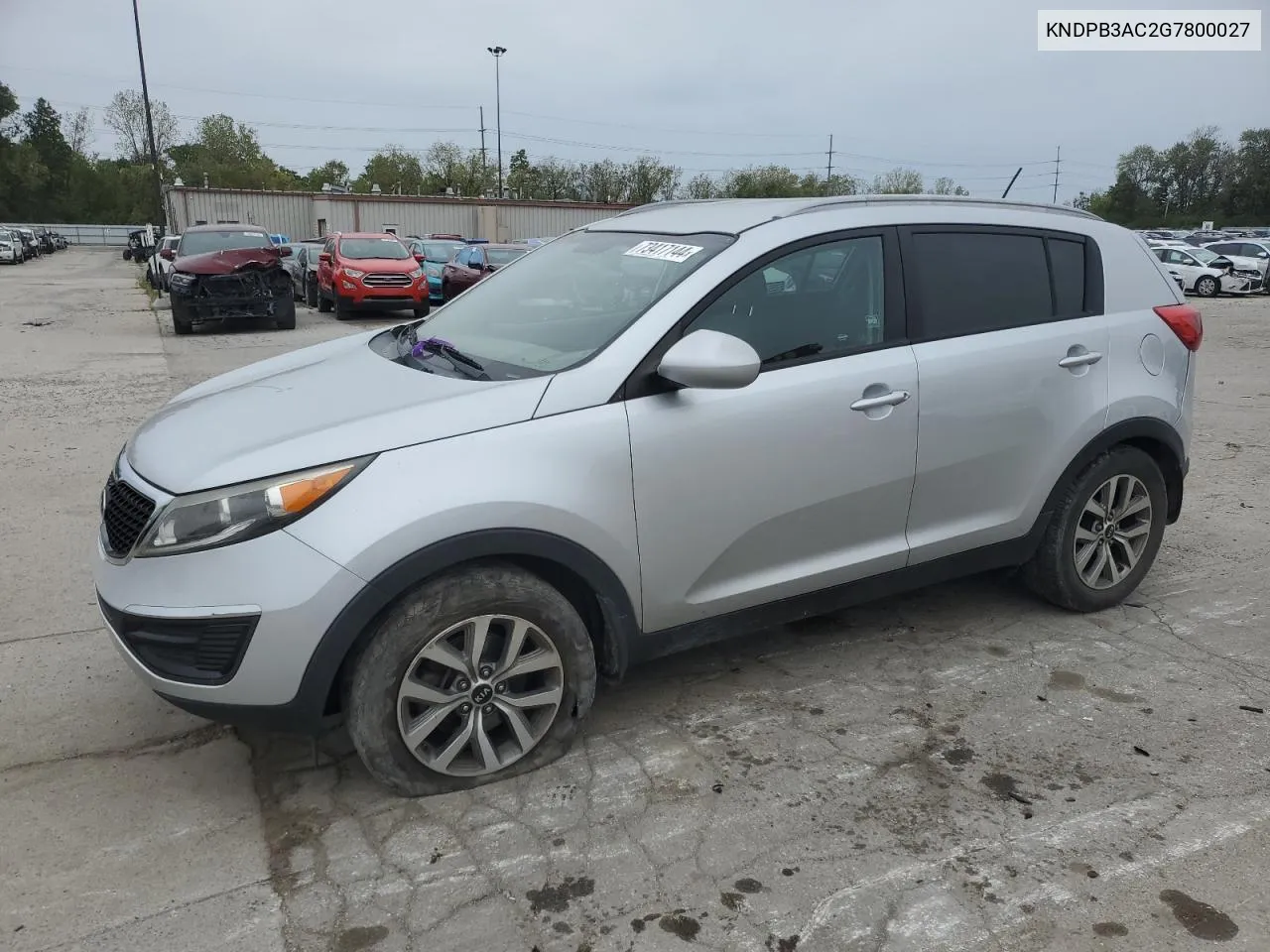 2016 Kia Sportage Lx VIN: KNDPB3AC2G7800027 Lot: 73417144