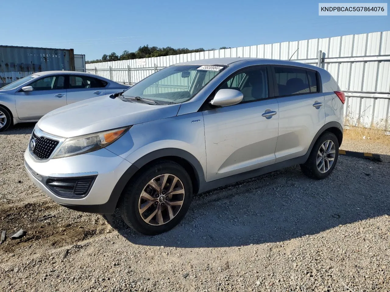 2016 Kia Sportage Lx VIN: KNDPBCAC5G7864076 Lot: 73830984