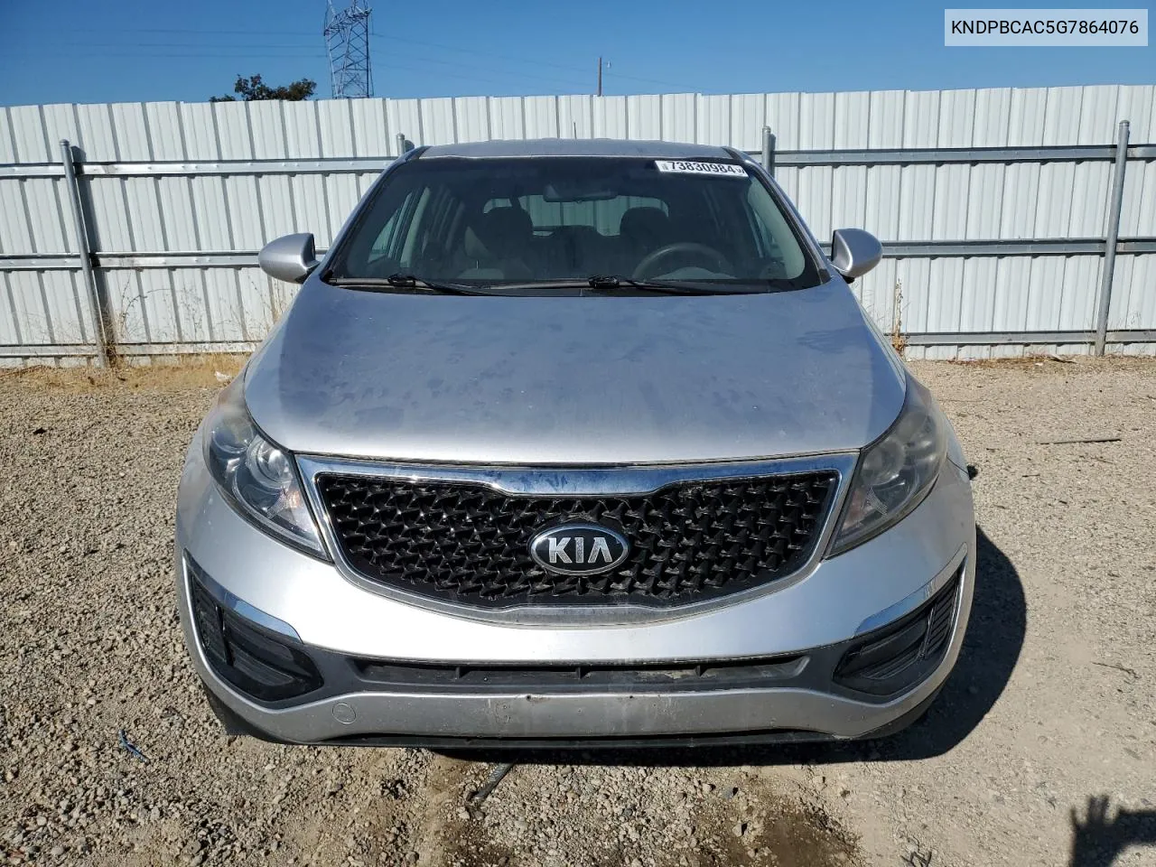 2016 Kia Sportage Lx VIN: KNDPBCAC5G7864076 Lot: 73830984