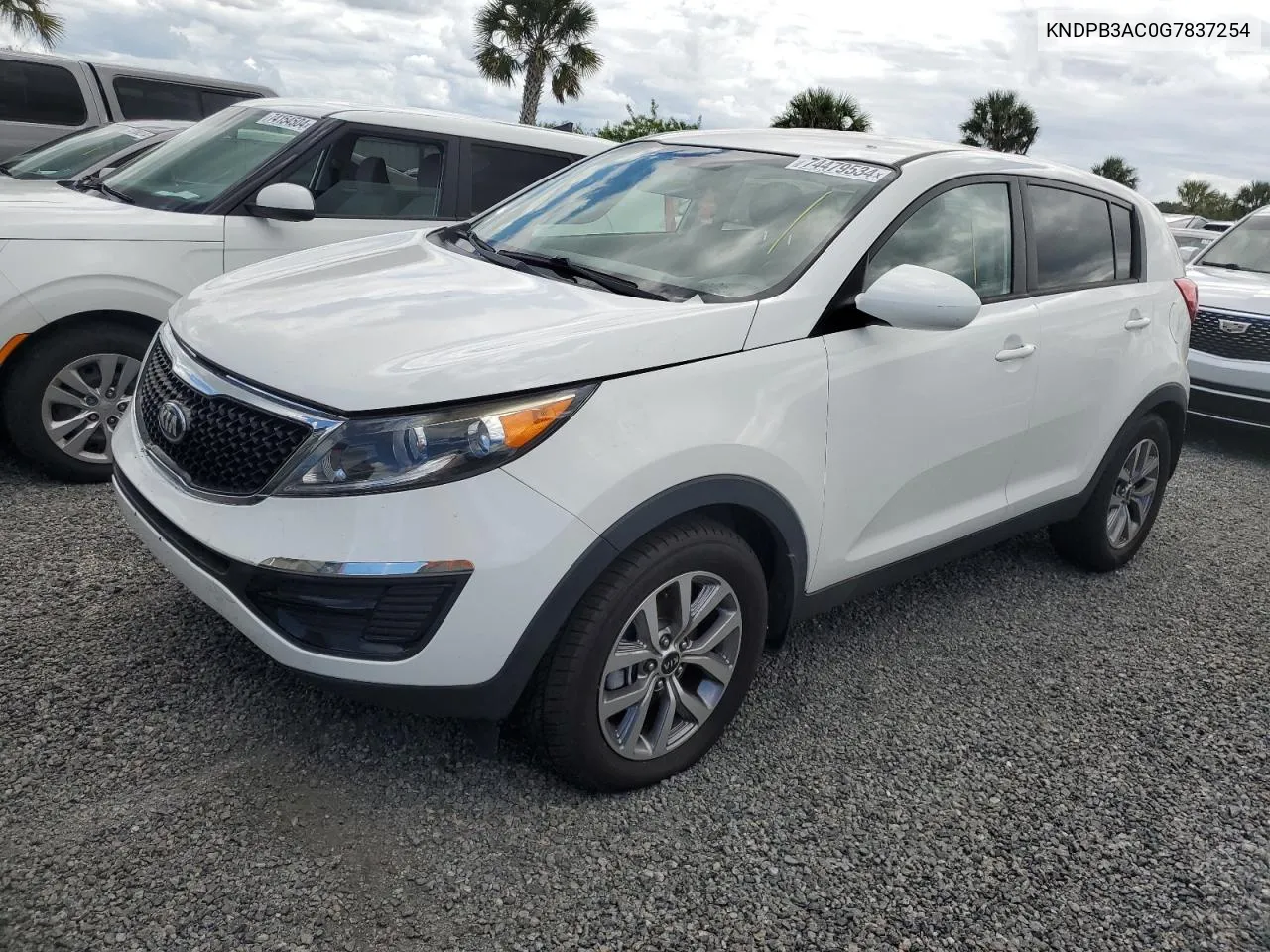 2016 Kia Sportage Lx VIN: KNDPB3AC0G7837254 Lot: 74479534