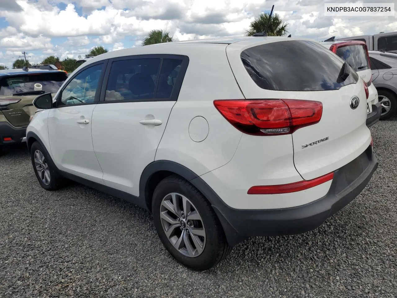 2016 Kia Sportage Lx VIN: KNDPB3AC0G7837254 Lot: 74479534