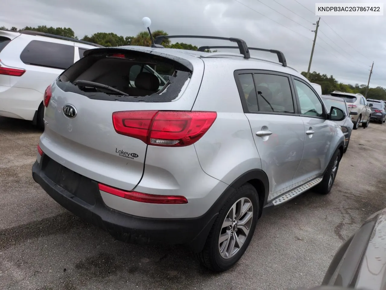 2016 Kia Sportage Lx VIN: KNDPB3AC2G7867422 Lot: 74715874