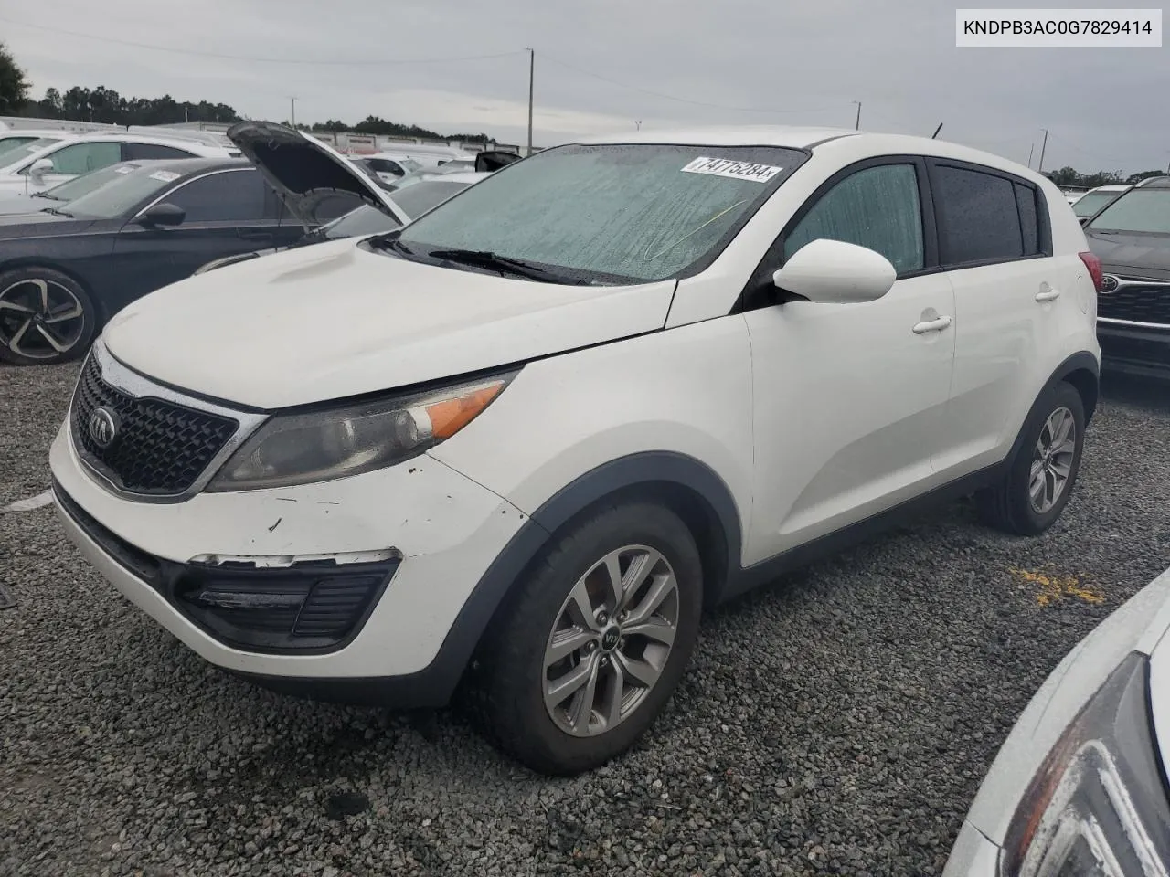 2016 Kia Sportage Lx VIN: KNDPB3AC0G7829414 Lot: 74775284