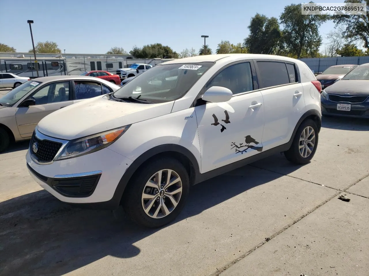 2016 Kia Sportage Lx VIN: KNDPBCAC2G7869512 Lot: 74909624