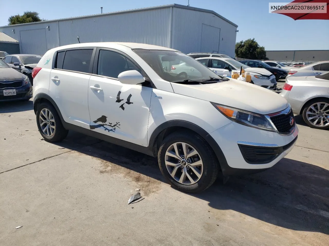 2016 Kia Sportage Lx VIN: KNDPBCAC2G7869512 Lot: 74909624