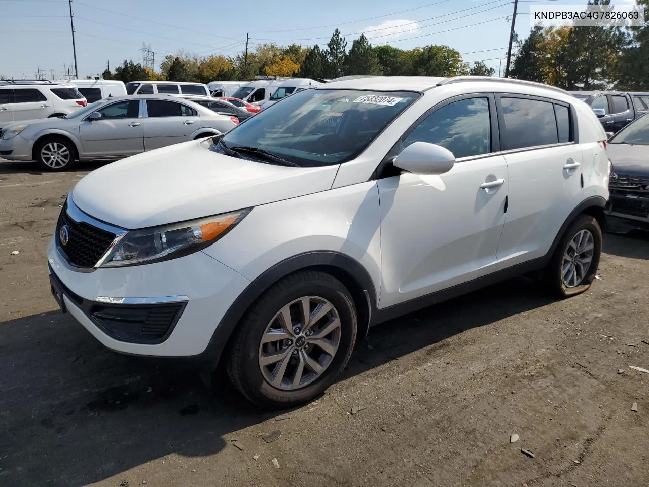 2016 Kia Sportage Lx VIN: KNDPB3AC4G7826063 Lot: 75332074