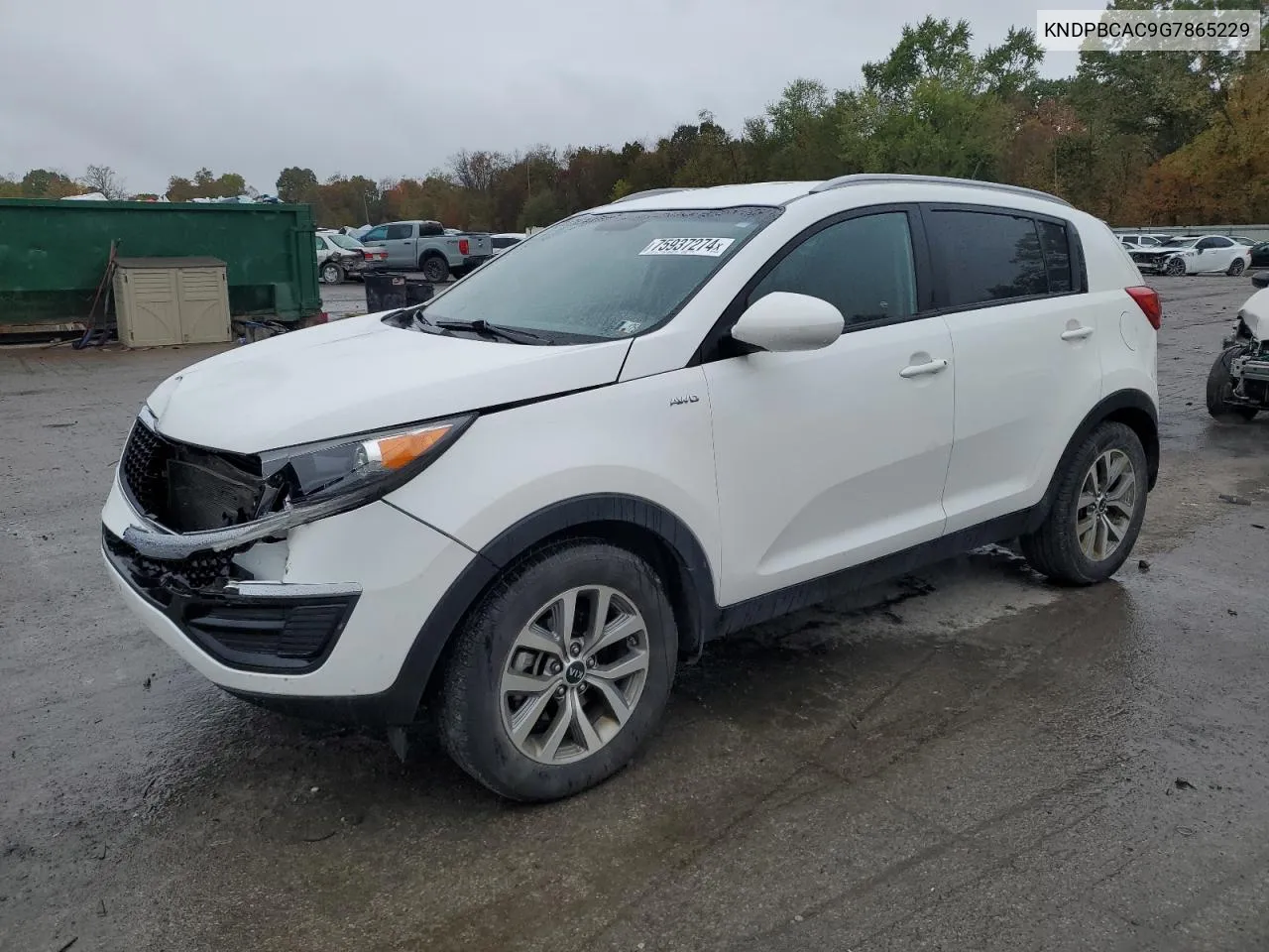 2016 Kia Sportage Lx VIN: KNDPBCAC9G7865229 Lot: 75937274