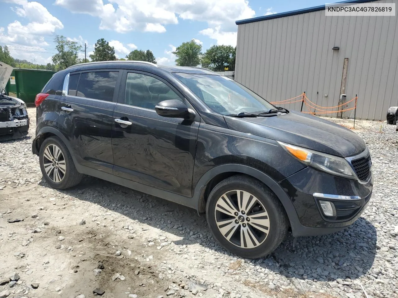 2016 Kia Sportage Ex VIN: KNDPC3AC4G7826819 Lot: 76968234