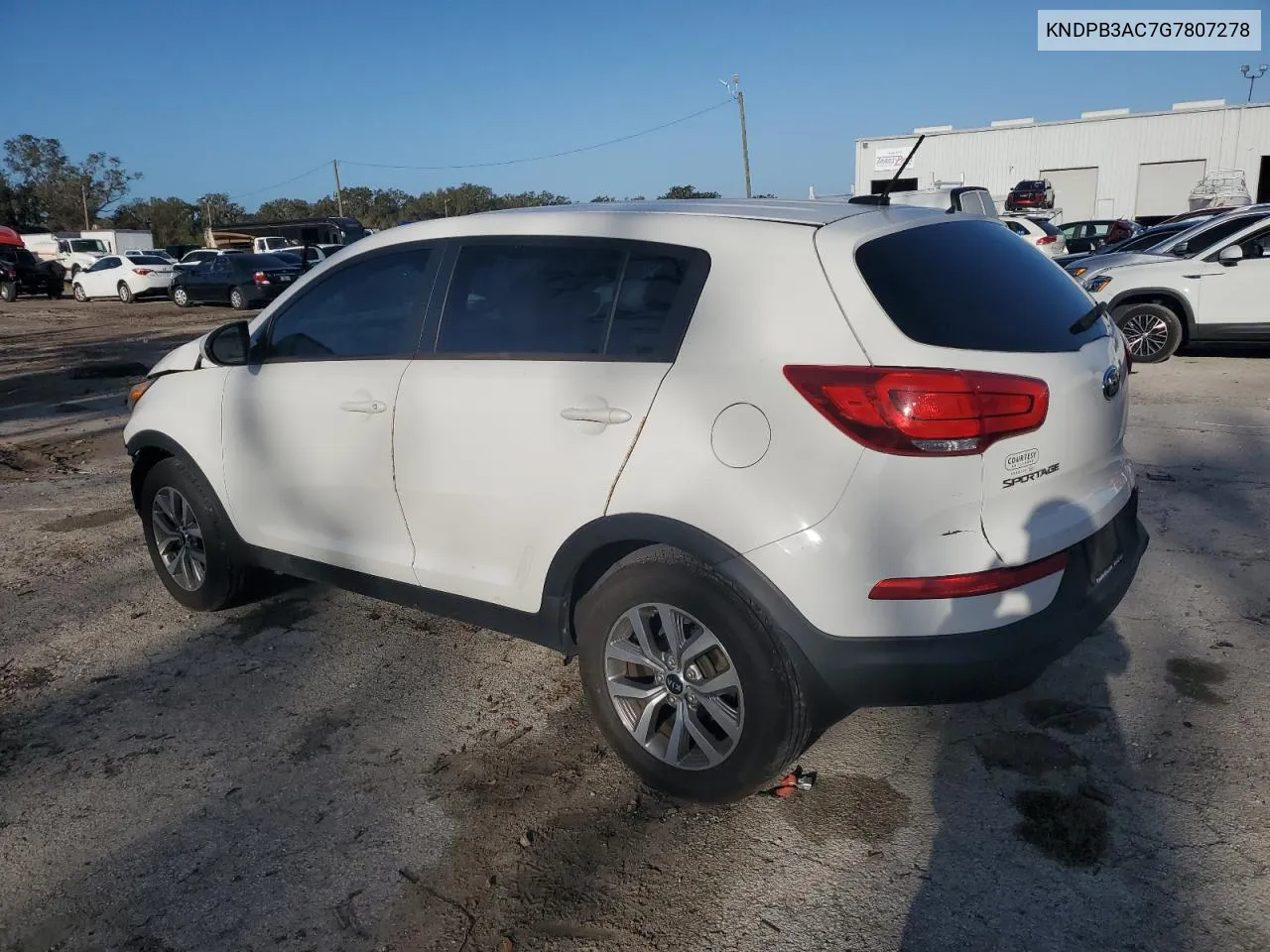 2016 Kia Sportage Lx VIN: KNDPB3AC7G7807278 Lot: 78548004