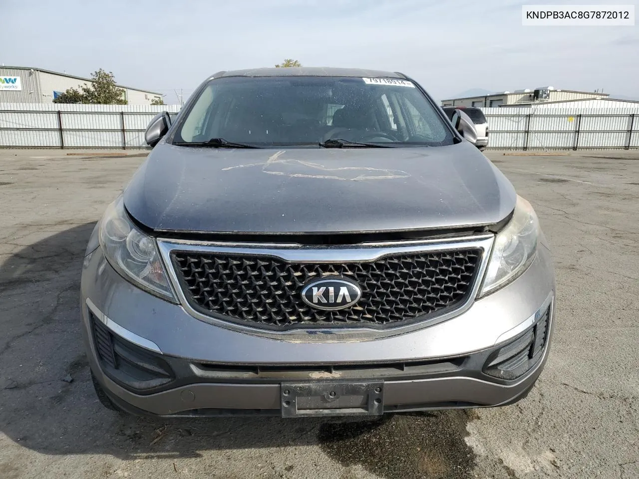 2016 Kia Sportage Lx VIN: KNDPB3AC8G7872012 Lot: 79718914