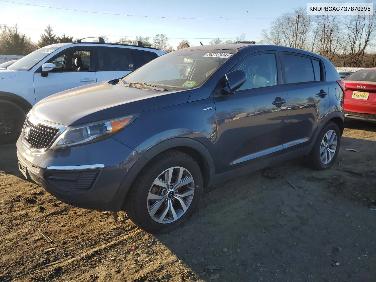 2016 Kia Sportage Lx VIN: KNDPBCAC7G7870395 Lot: 80312984