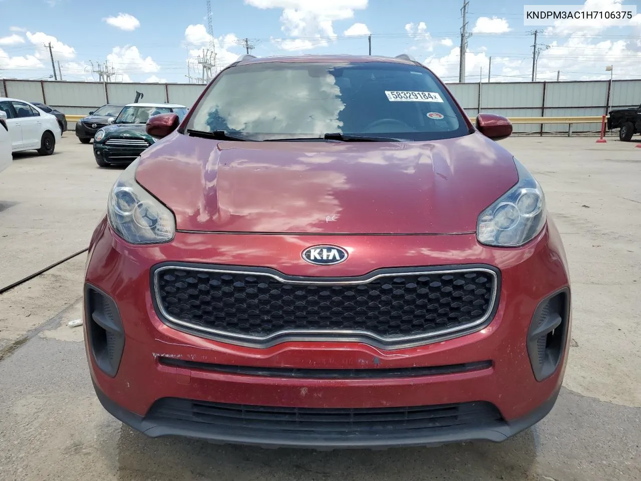 2017 Kia Sportage Lx VIN: KNDPM3AC1H7106375 Lot: 58329184