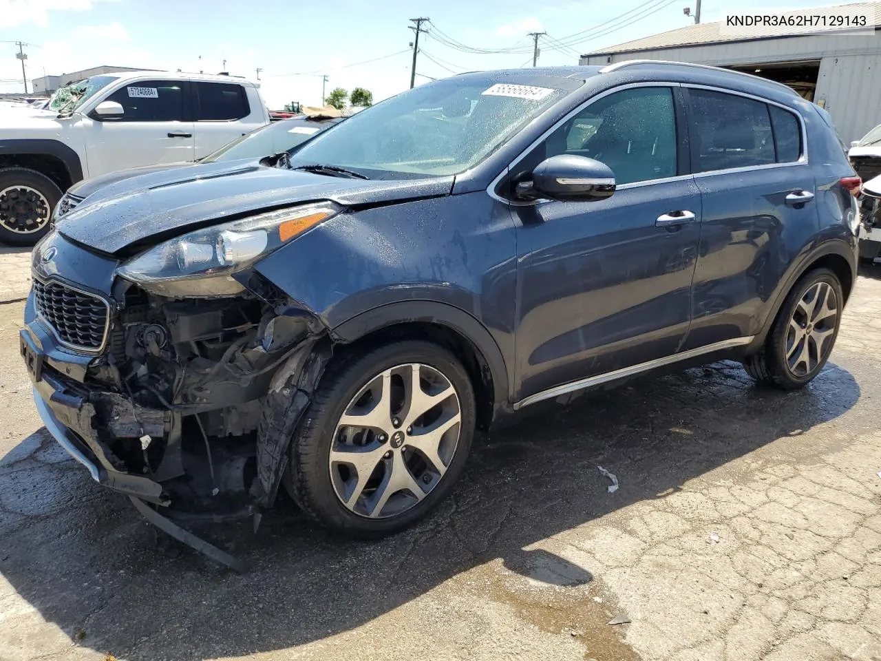 2017 Kia Sportage Sx VIN: KNDPR3A62H7129143 Lot: 58566664