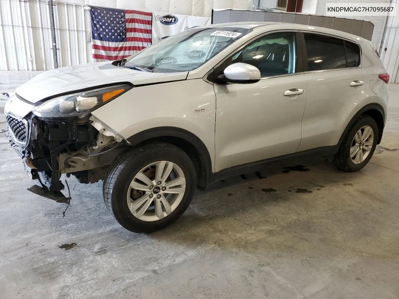 2017 Kia Sportage Lx VIN: KNDPMCAC7H7095687 Lot: 59711824