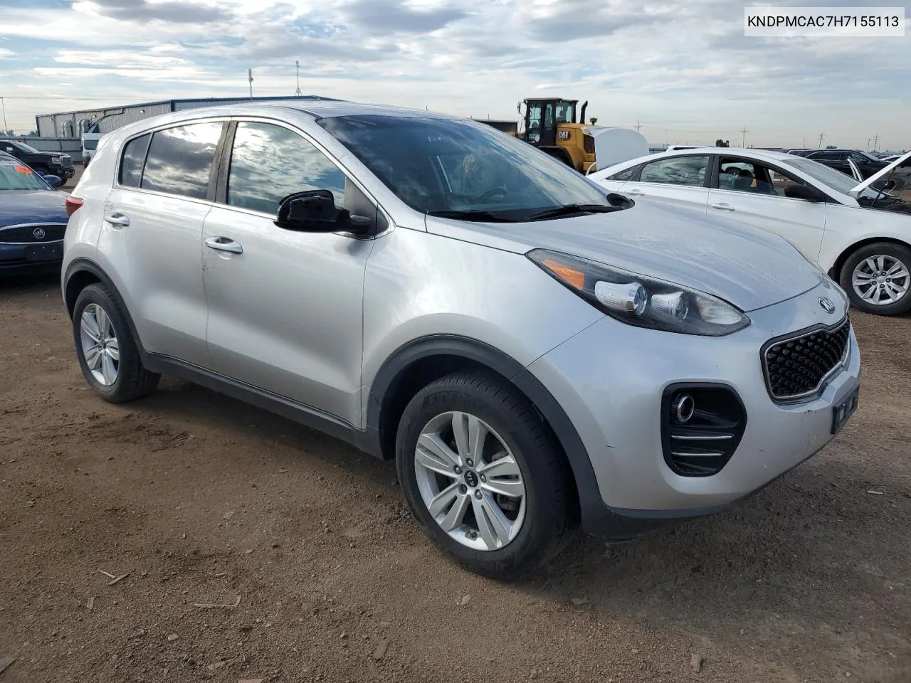 2017 Kia Sportage Lx VIN: KNDPMCAC7H7155113 Lot: 61127464