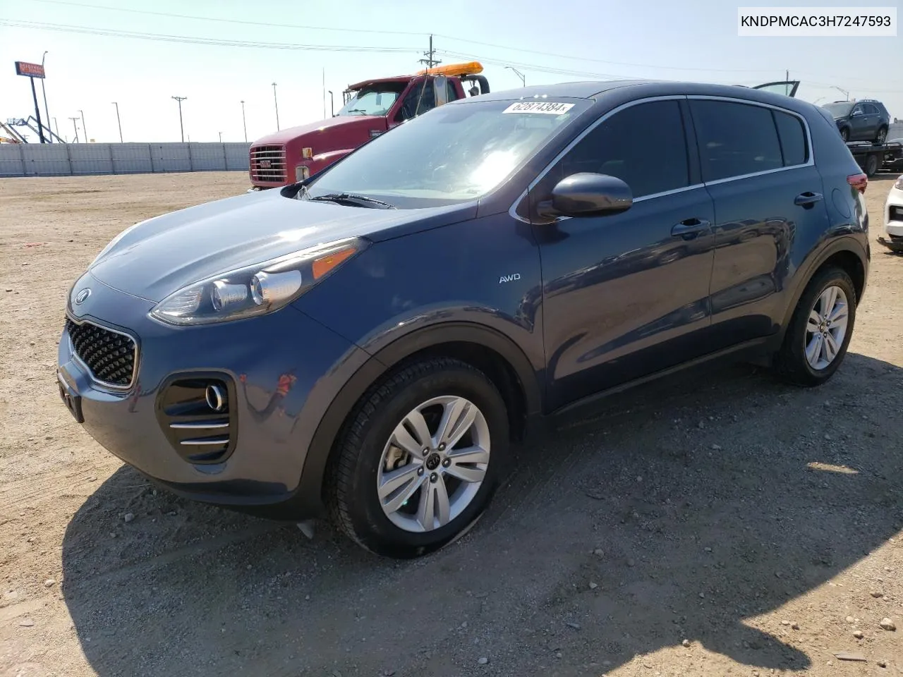 2017 Kia Sportage Lx VIN: KNDPMCAC3H7247593 Lot: 62874384