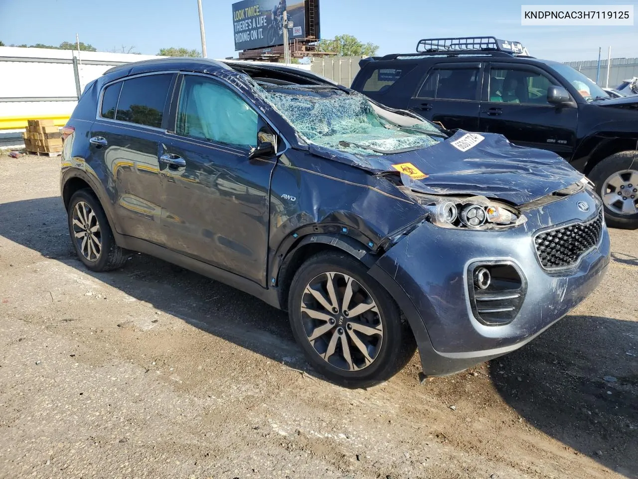 2017 Kia Sportage Ex VIN: KNDPNCAC3H7119125 Lot: 66301724