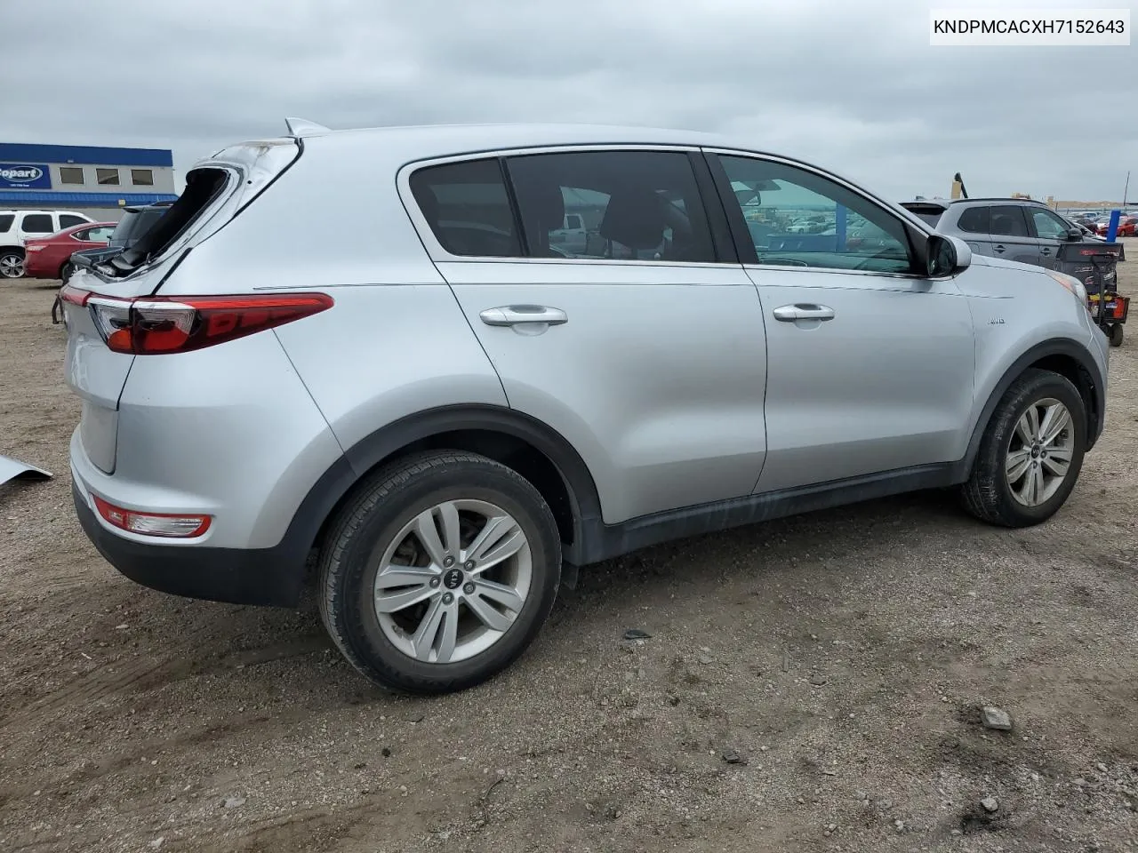 2017 Kia Sportage Lx VIN: KNDPMCACXH7152643 Lot: 66812654