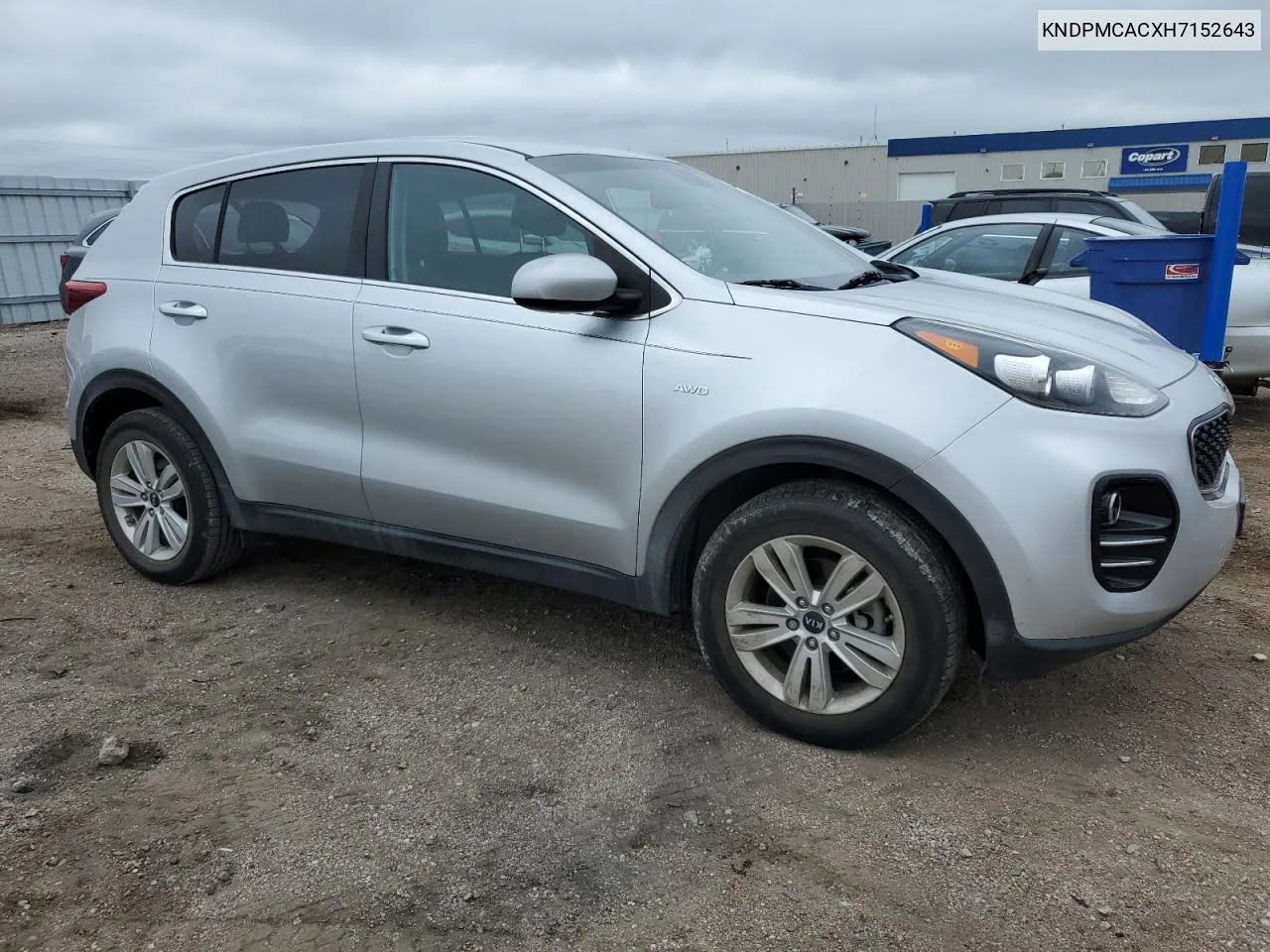 2017 Kia Sportage Lx VIN: KNDPMCACXH7152643 Lot: 66812654