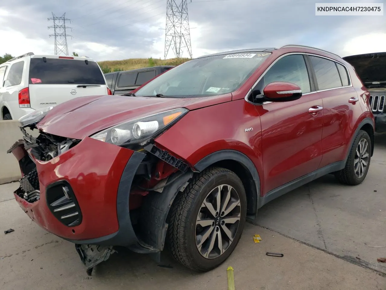 2017 Kia Sportage Ex VIN: KNDPNCAC4H7230475 Lot: 68644934