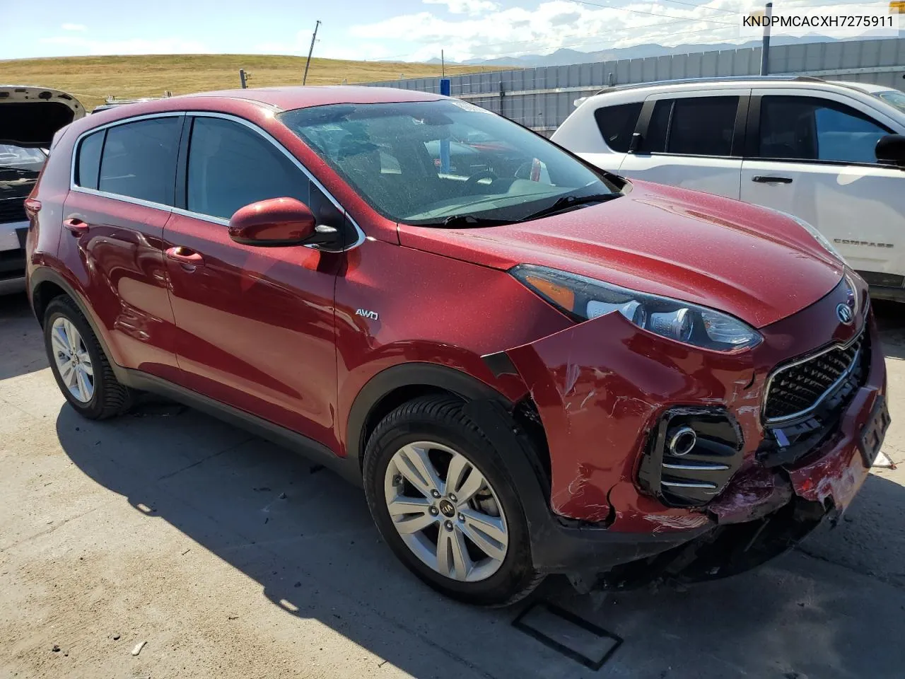 2017 Kia Sportage Lx VIN: KNDPMCACXH7275911 Lot: 69033064