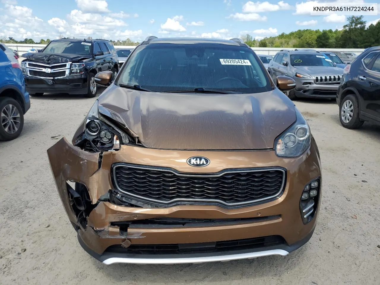 2017 Kia Sportage Sx VIN: KNDPR3A61H7224244 Lot: 69205424