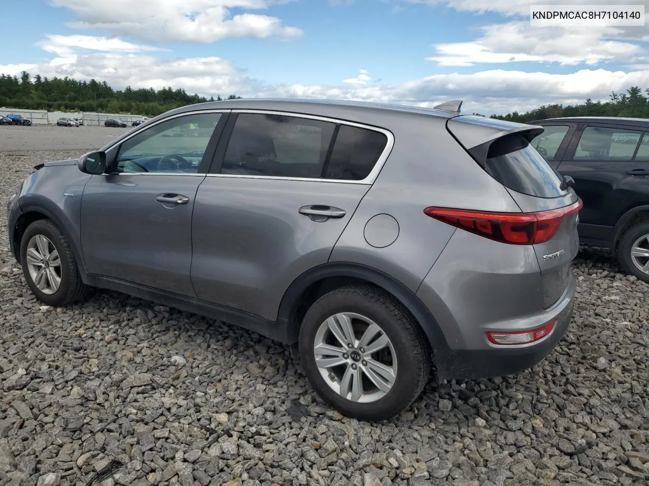 2017 Kia Sportage Lx VIN: KNDPMCAC8H7104140 Lot: 69280574