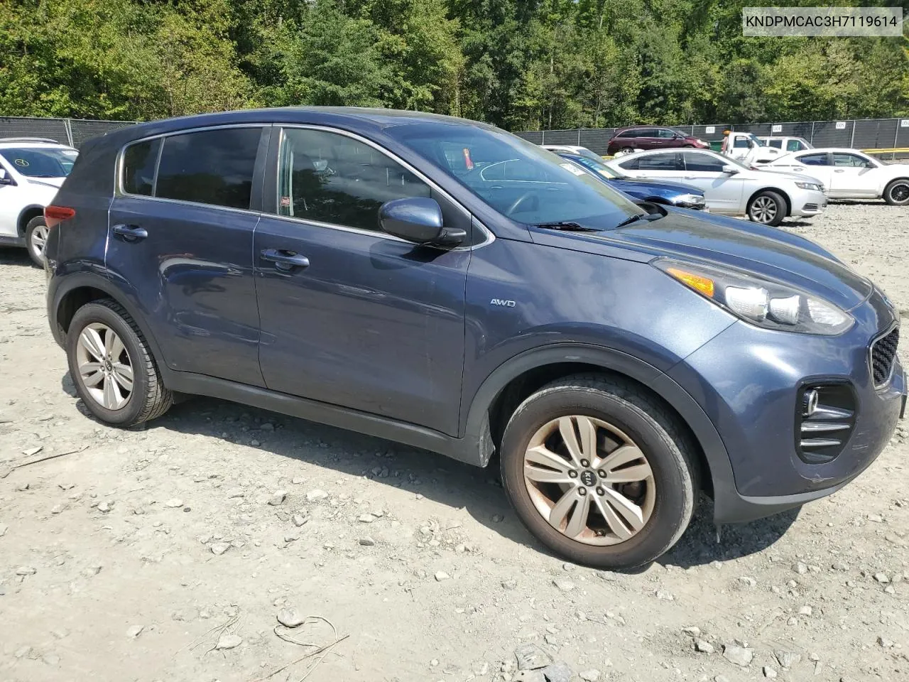 2017 Kia Sportage Lx VIN: KNDPMCAC3H7119614 Lot: 70284284