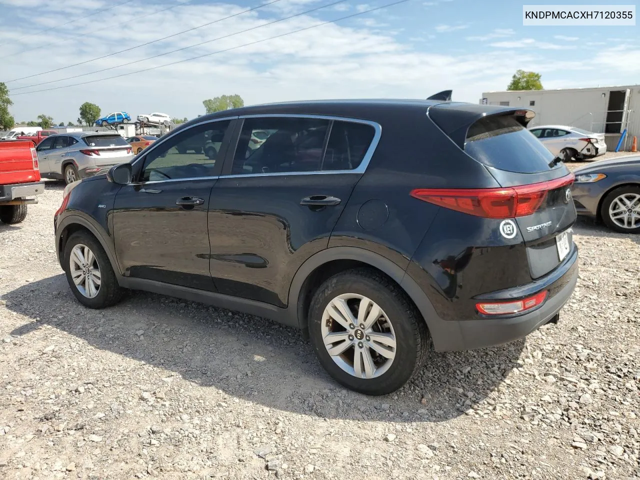 2017 Kia Sportage Lx VIN: KNDPMCACXH7120355 Lot: 70335634