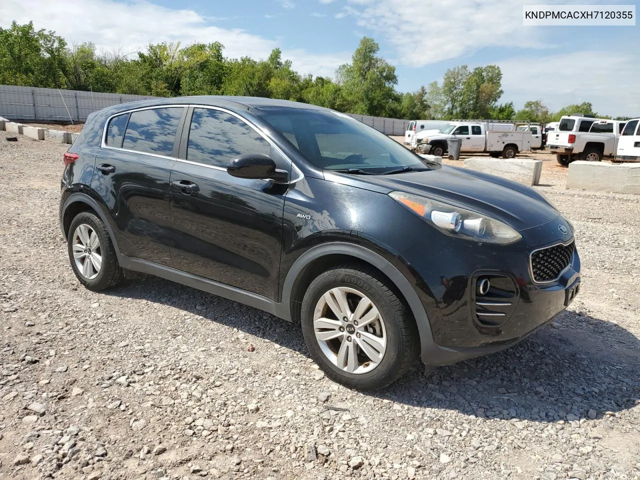 2017 Kia Sportage Lx VIN: KNDPMCACXH7120355 Lot: 70335634