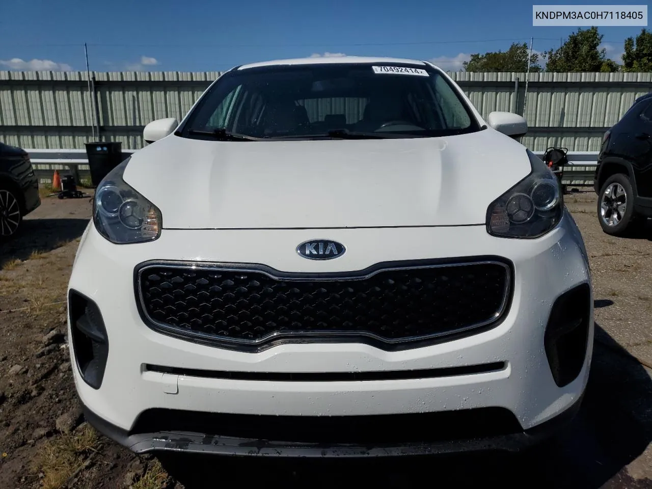 2017 Kia Sportage Lx VIN: KNDPM3AC0H7118405 Lot: 70492414