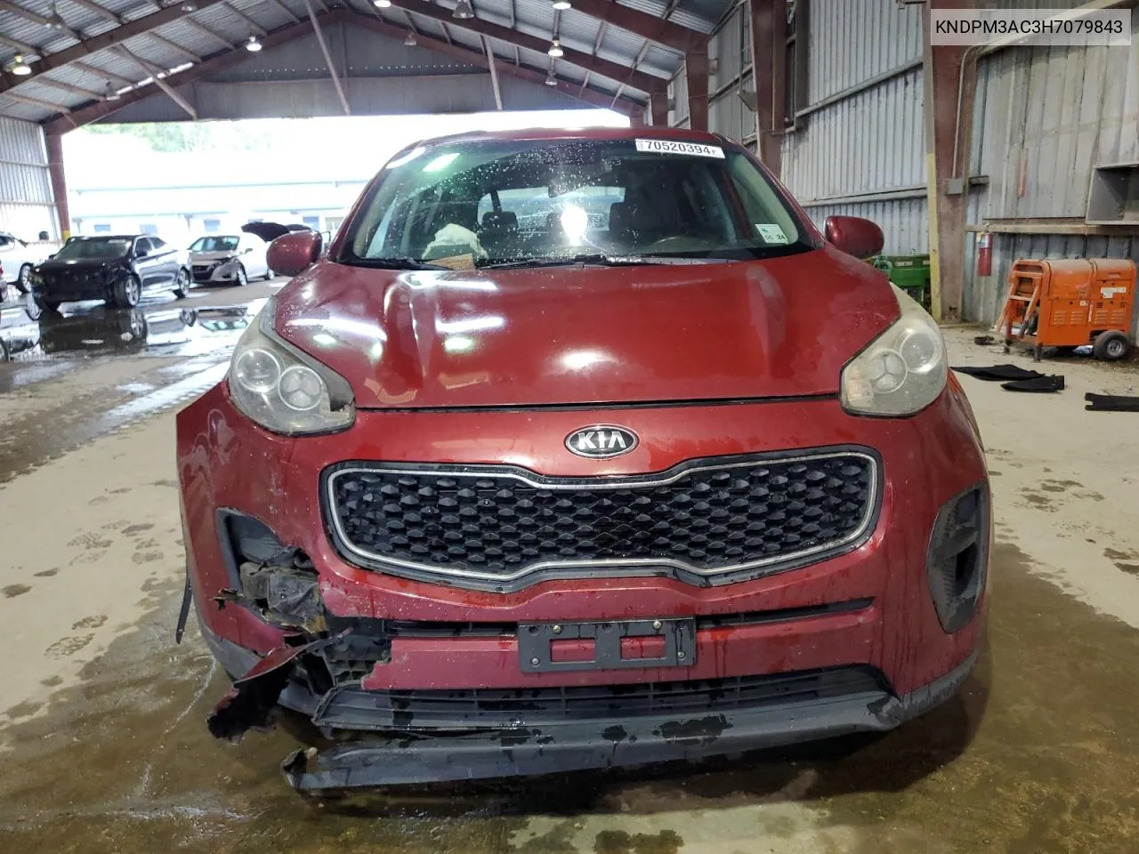 2017 Kia Sportage Lx VIN: KNDPM3AC3H7079843 Lot: 70520394