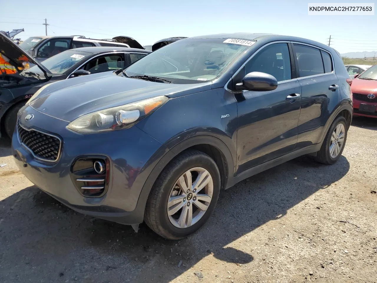 2017 Kia Sportage Lx VIN: KNDPMCAC2H7277653 Lot: 70581814