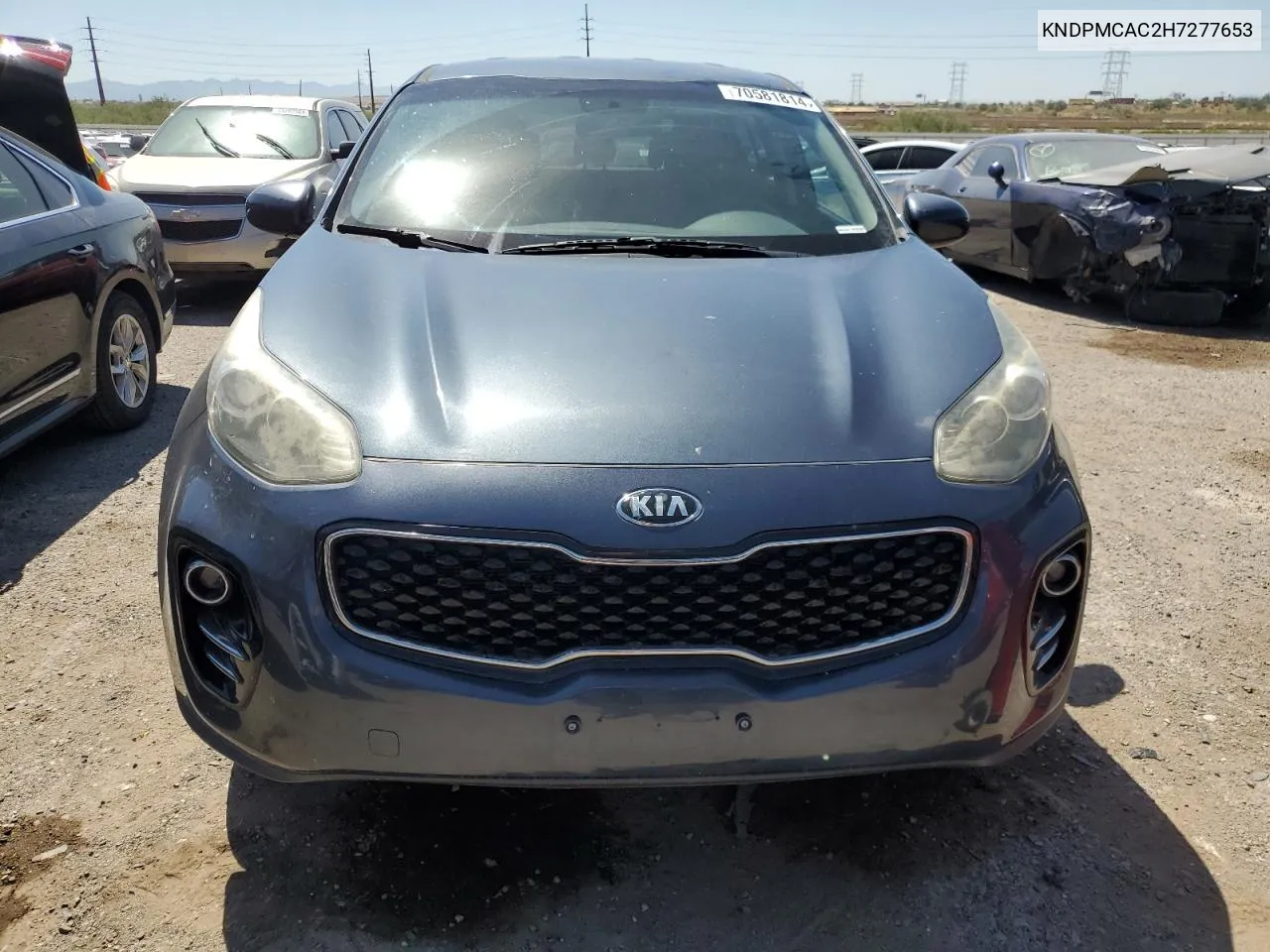 2017 Kia Sportage Lx VIN: KNDPMCAC2H7277653 Lot: 70581814