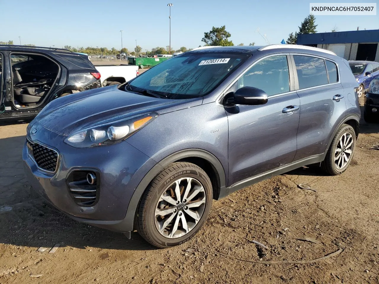 2017 Kia Sportage Ex VIN: KNDPNCAC6H7052407 Lot: 71203114