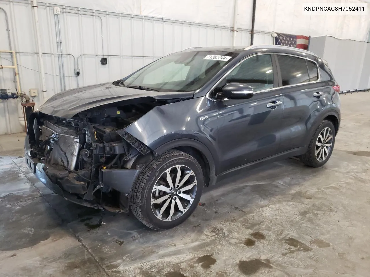 2017 Kia Sportage Ex VIN: KNDPNCAC8H7052411 Lot: 71385744