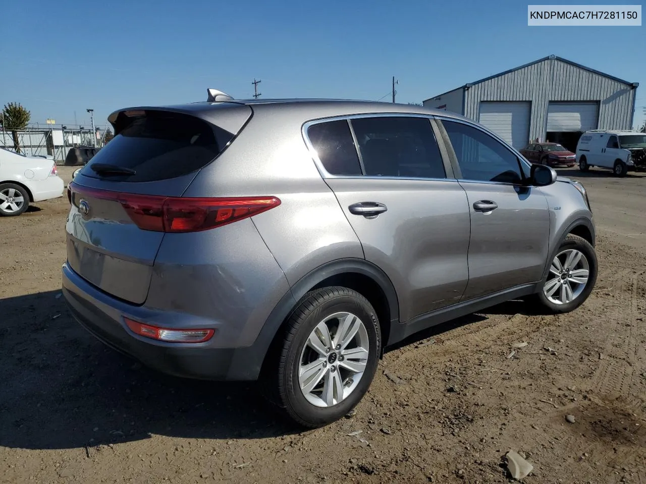 2017 Kia Sportage Lx VIN: KNDPMCAC7H7281150 Lot: 72270684