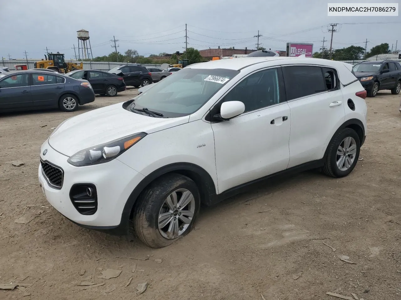 2017 Kia Sportage Lx VIN: KNDPMCAC2H7086279 Lot: 72966874