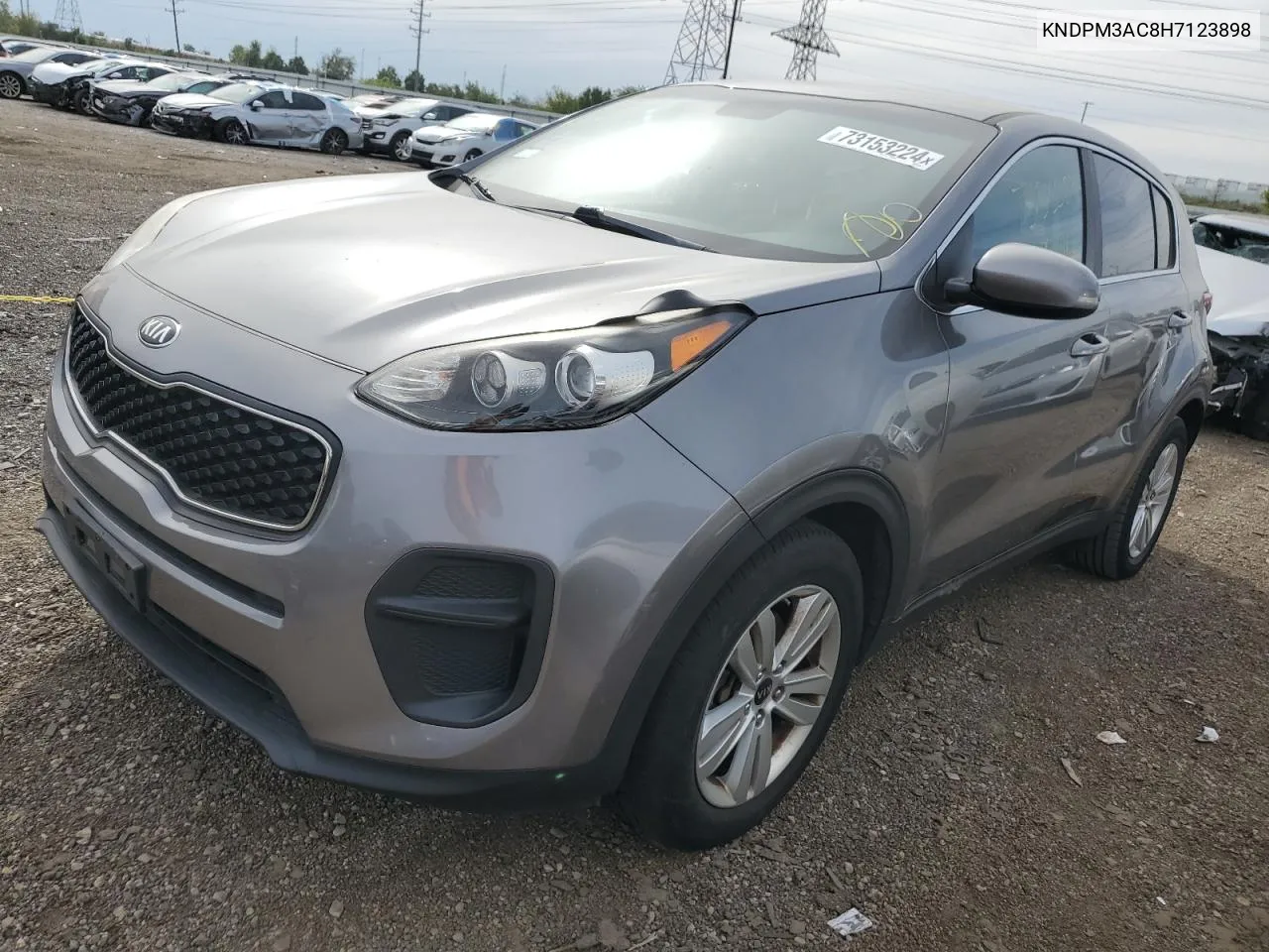 2017 Kia Sportage Lx VIN: KNDPM3AC8H7123898 Lot: 73153224