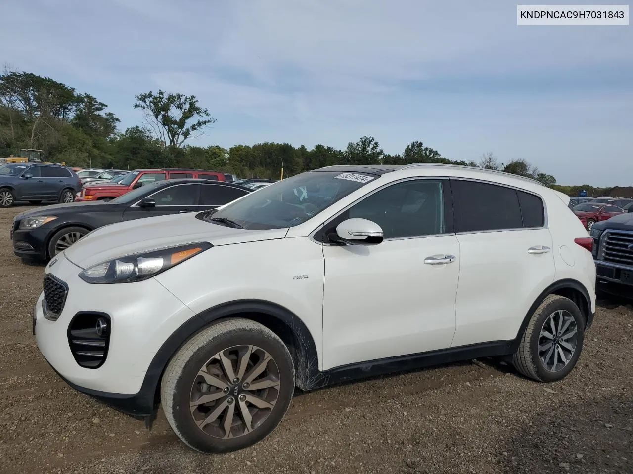 2017 Kia Sportage Ex VIN: KNDPNCAC9H7031843 Lot: 73311474