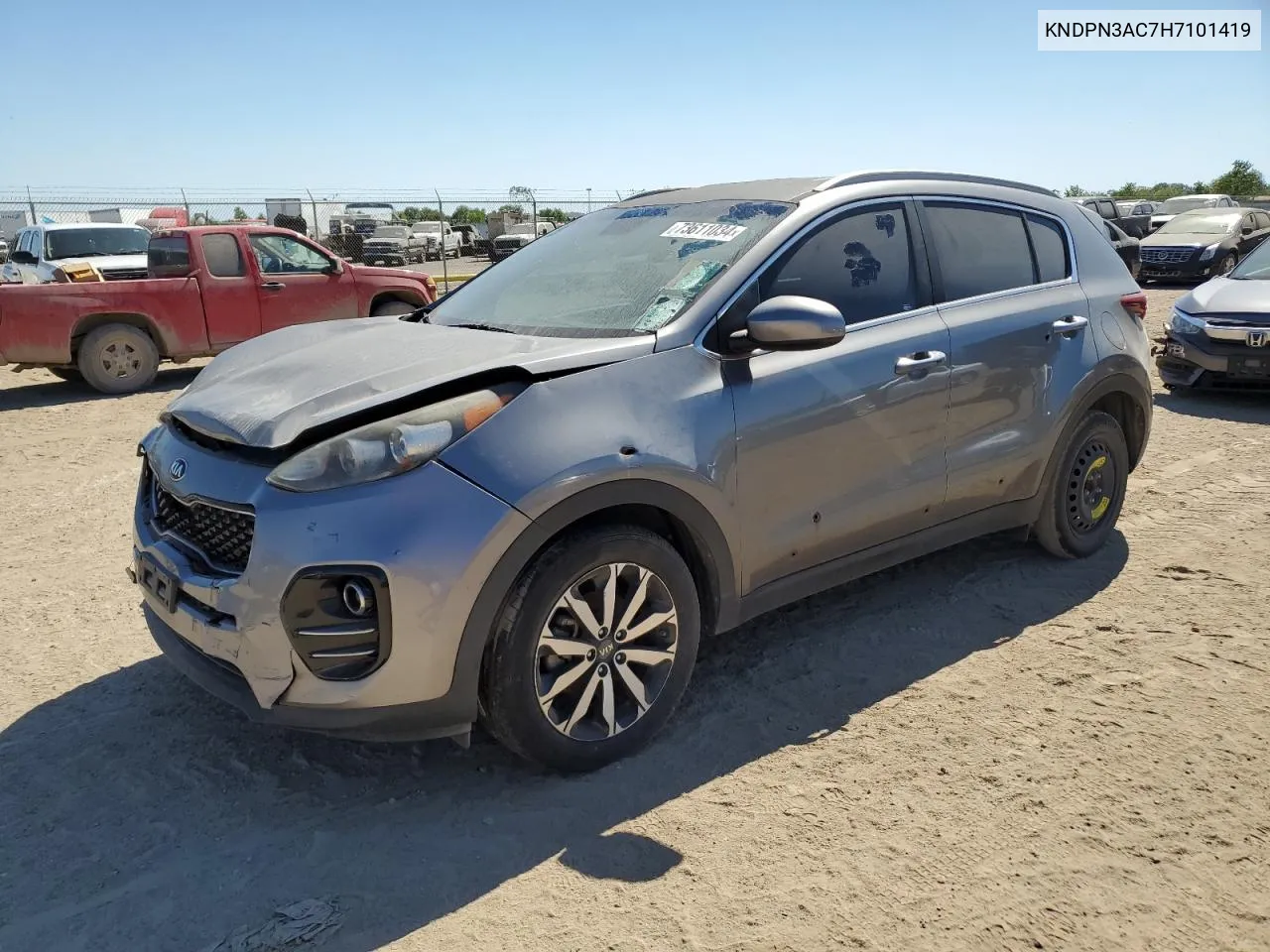 2017 Kia Sportage Ex VIN: KNDPN3AC7H7101419 Lot: 73611034