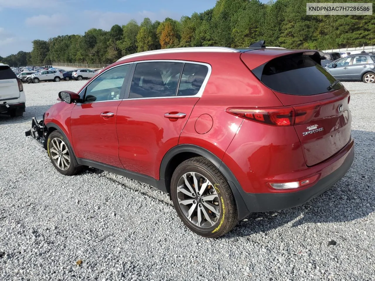 2017 Kia Sportage Ex VIN: KNDPN3AC7H7286586 Lot: 73672344