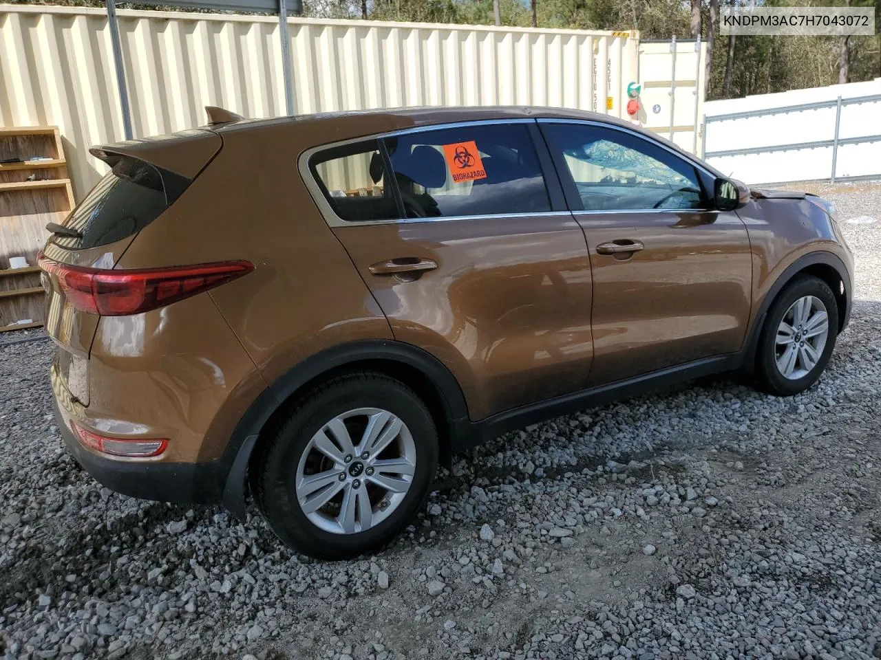 2017 Kia Sportage Lx VIN: KNDPM3AC7H7043072 Lot: 73850754