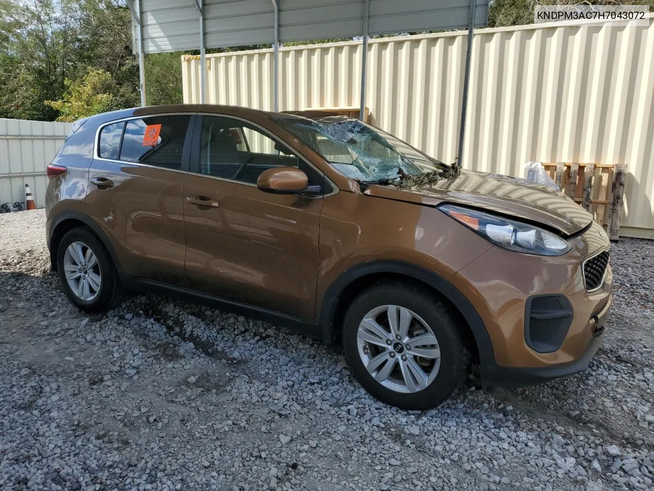 2017 Kia Sportage Lx VIN: KNDPM3AC7H7043072 Lot: 73850754