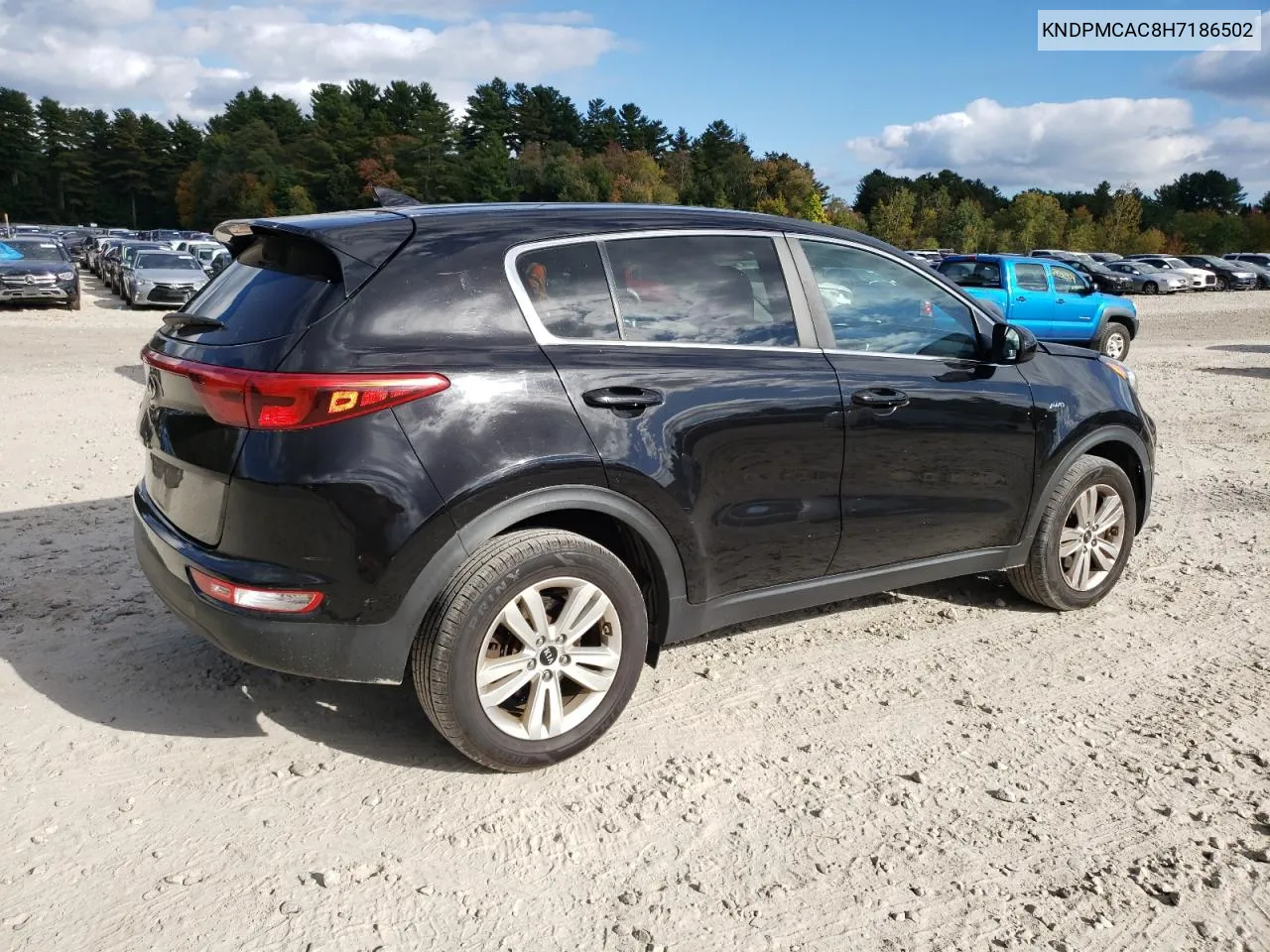 2017 Kia Sportage Lx VIN: KNDPMCAC8H7186502 Lot: 74103984