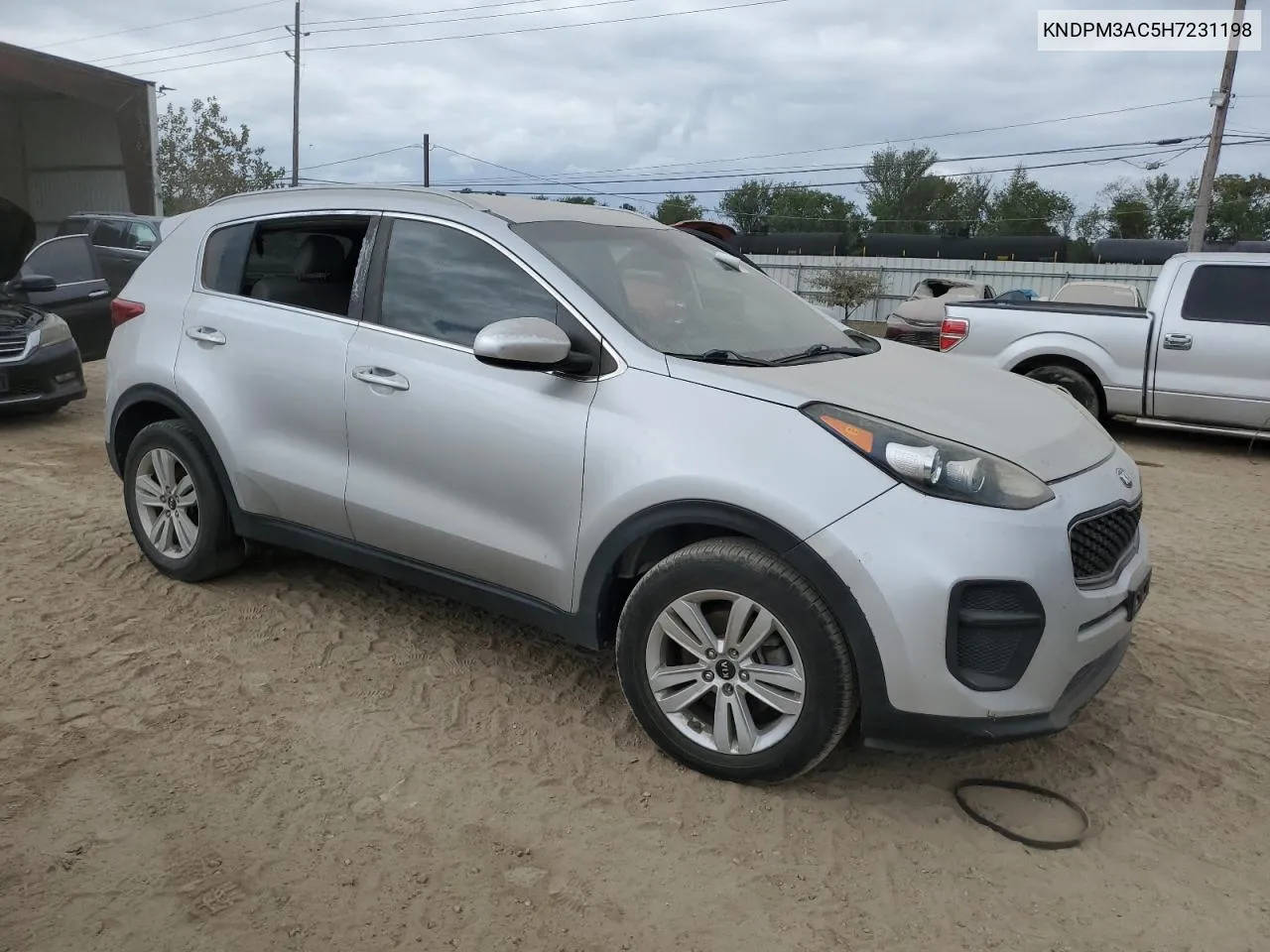 2017 Kia Sportage Lx VIN: KNDPM3AC5H7231198 Lot: 74254074